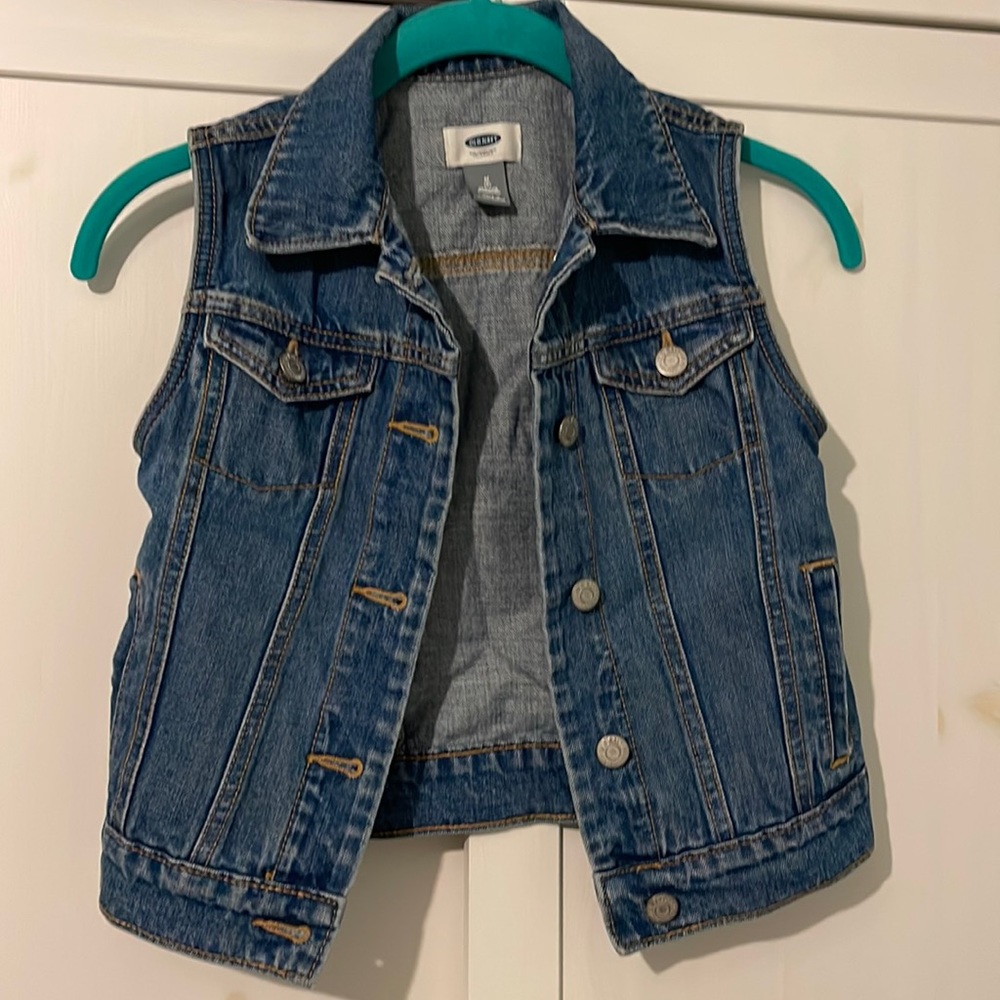 Old navy girls jean vest